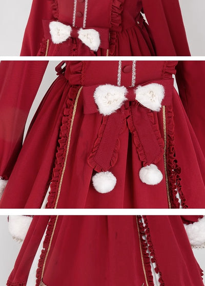 OCELOT~Sweet Lolita Red Cloak and Bag Christmas   