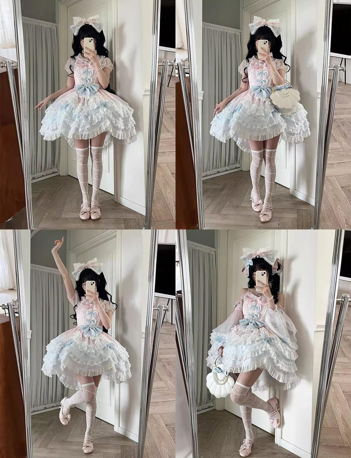 MODO - Apple Candy - Pointed Toe Lolita Shoes, Low Block Heel