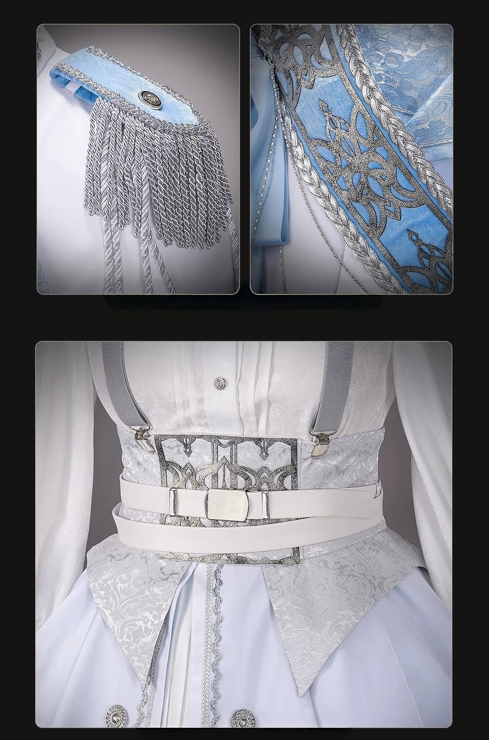 Canticle of Rites - Military Ouji Lolita Jacket & Shorts Set, Detachable Train 46053:873862