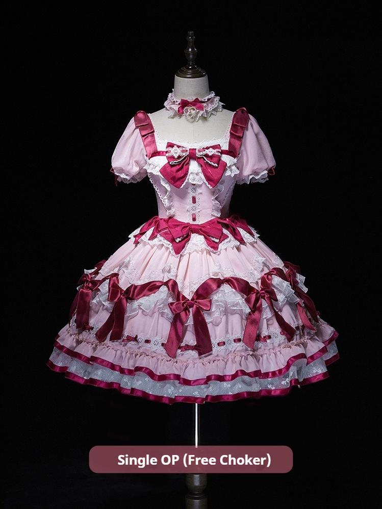 Mewroco - Berry Forest - Sweet Lolita Short-sleeved OP Dress and Matching Accessory (L M S XL) 42596:748501