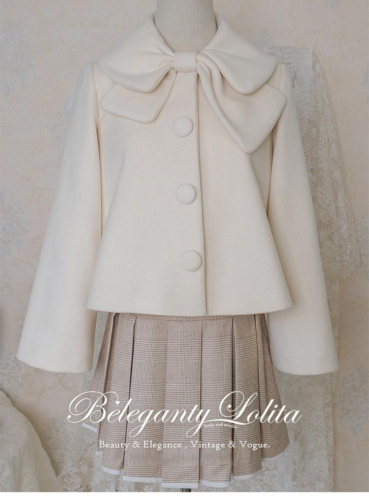 Beleganty~Annie~Retro Lolita Short Coat Woolen Bell Sleeve Outwear   