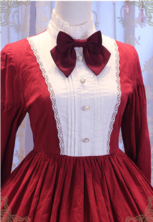 Chess Story~Vintage Lolita Long Sleeve OP Dress 14970:218778