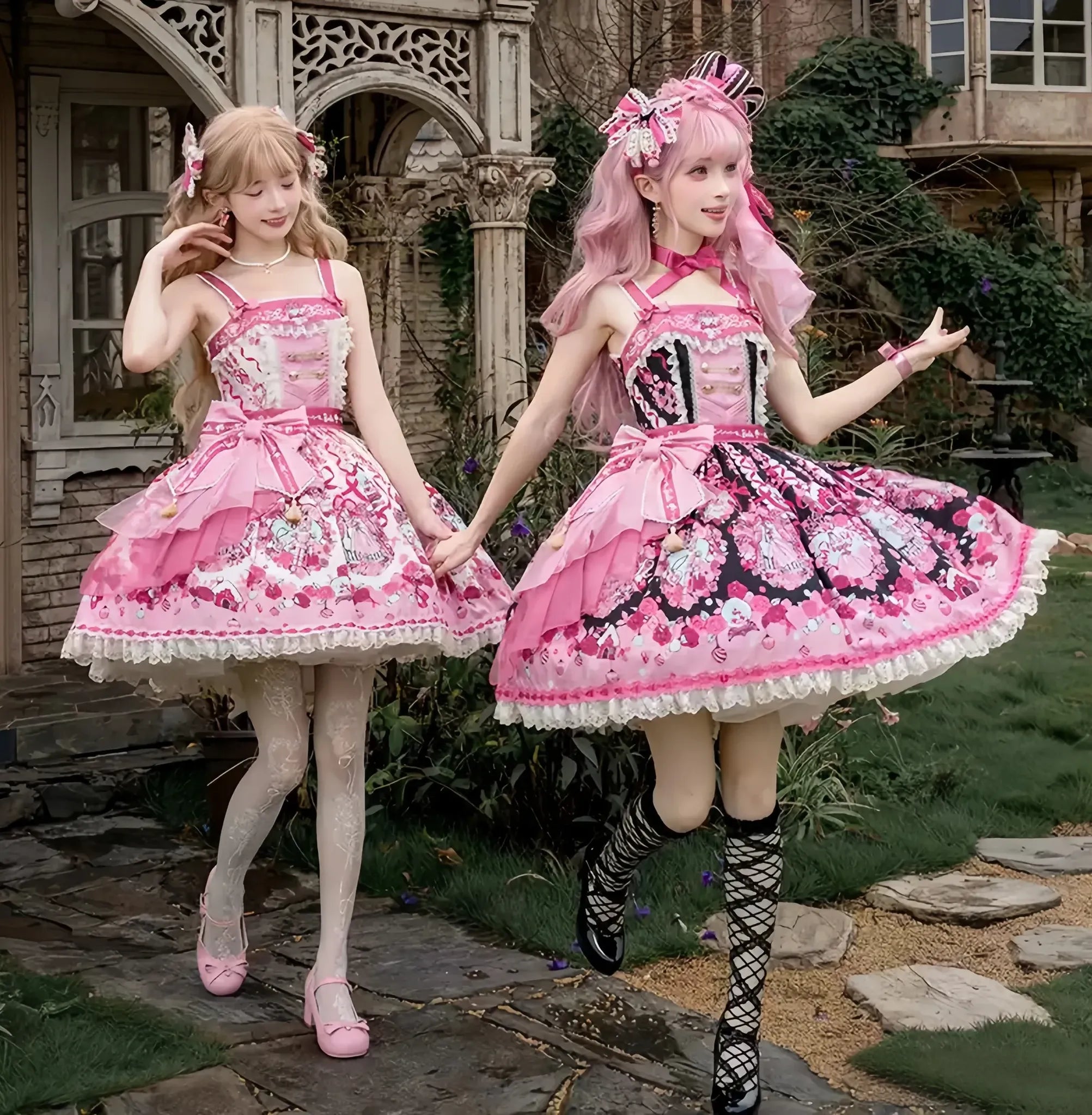 Nutcracker - IP Collaboration Sweet Lolita JSK & OP, Princess & Rose Print 45890:866933