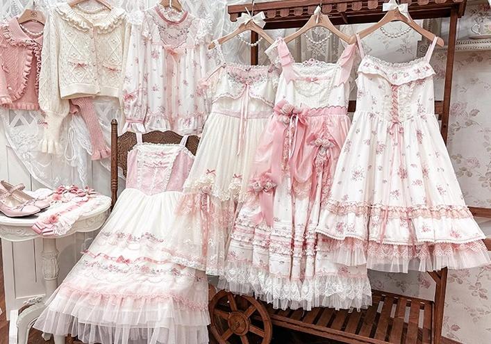 Mademoiselle Pearl~Rose Garden~Elegant Lolita Dress Bridal Floral Dress 29098:396562
