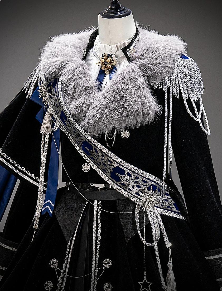 Canticle of Rites - Military Ouji Lolita Jacket & Shorts Set, Detachable Train 46053:873822