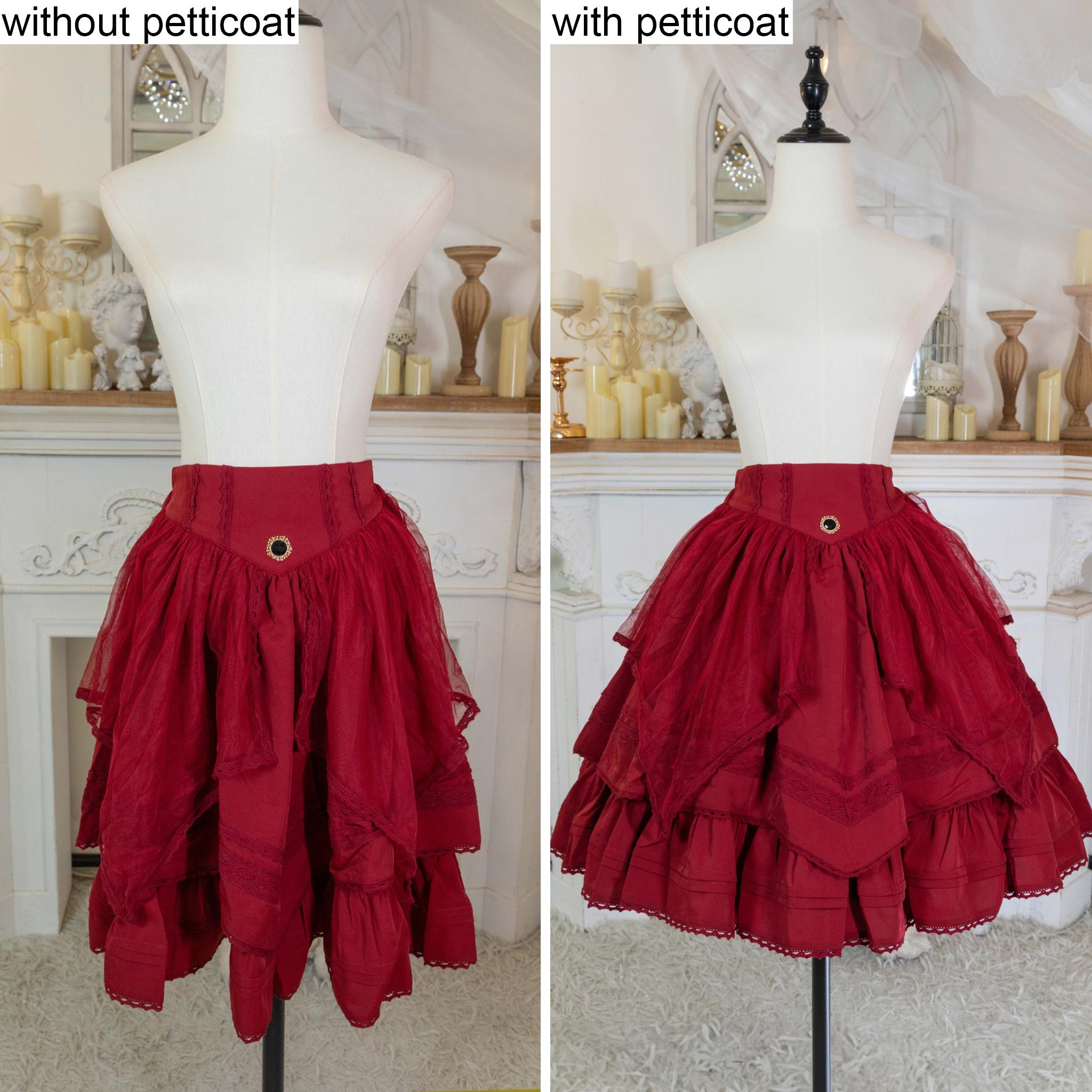 Noloria by 42Lolita - White Puffy Lolita Petticoat, 17.7" (45 CM), Cotton Lining