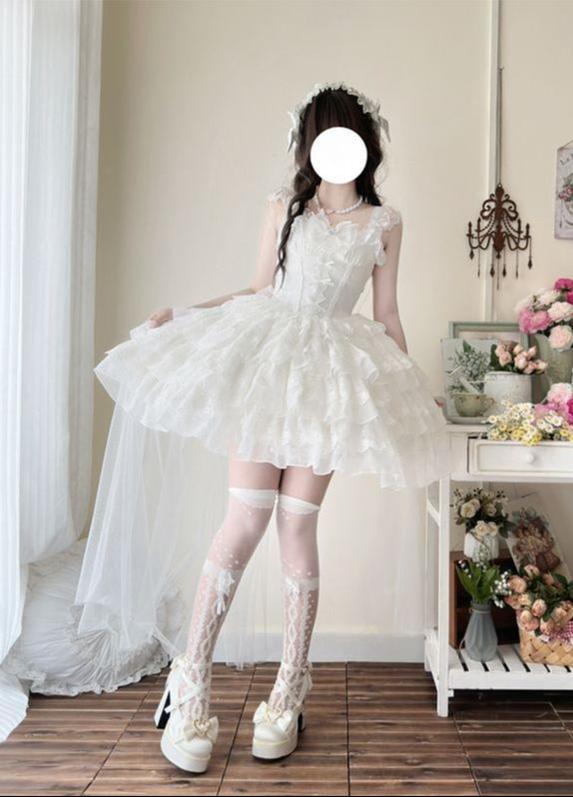 Phoenix Rise - Sweet Lolita Wedding JSK, Bullet Dress Inspired