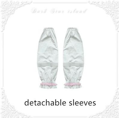 Dark Star Island~Kawaii Lolita Dress OP Blouse SK Set Free size Add powder-white shirt sleeve 
