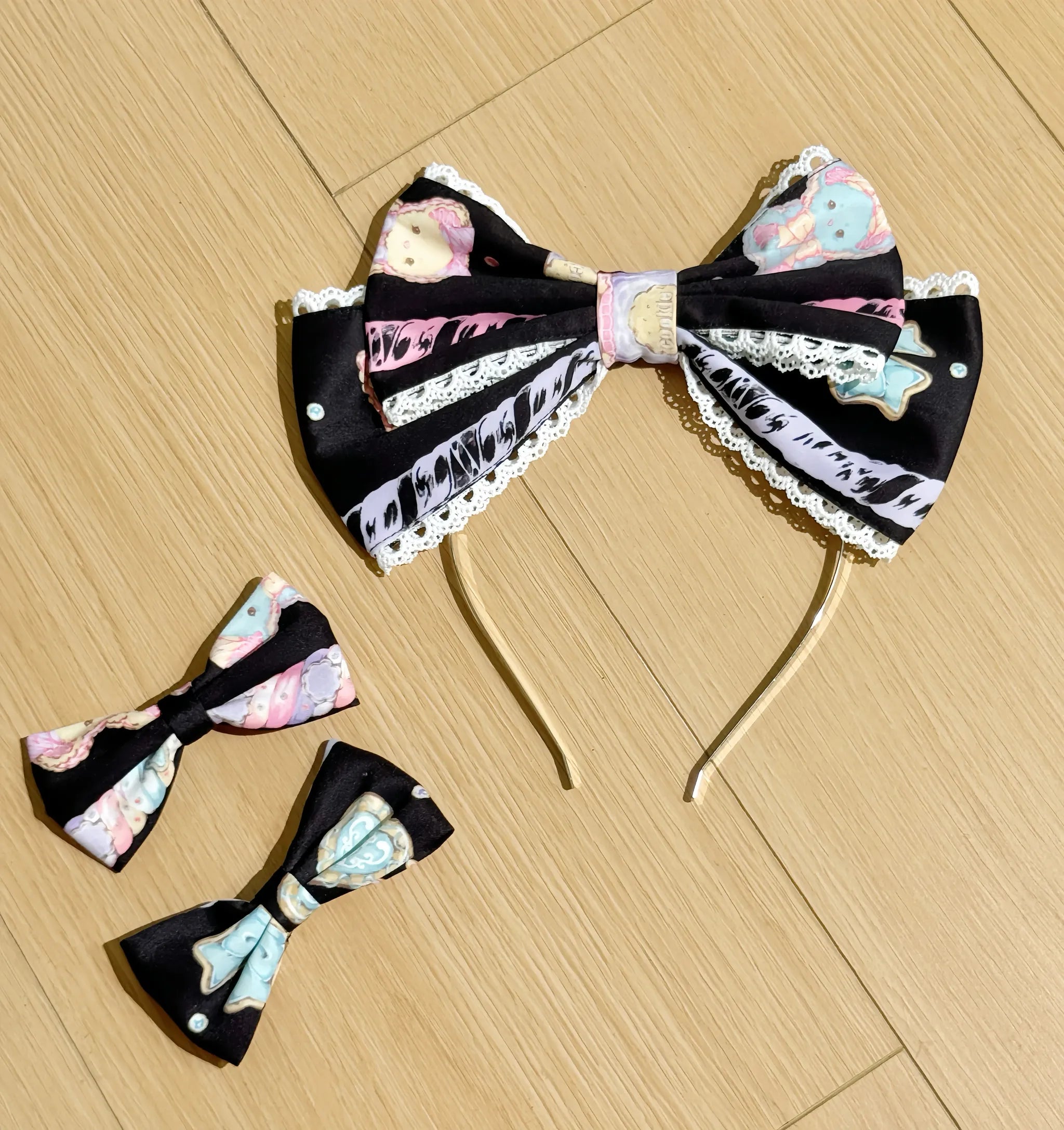 Sugar Frost Cookie - Old School Lolita Bear Dessert Printed JSK Dress 45661:857389