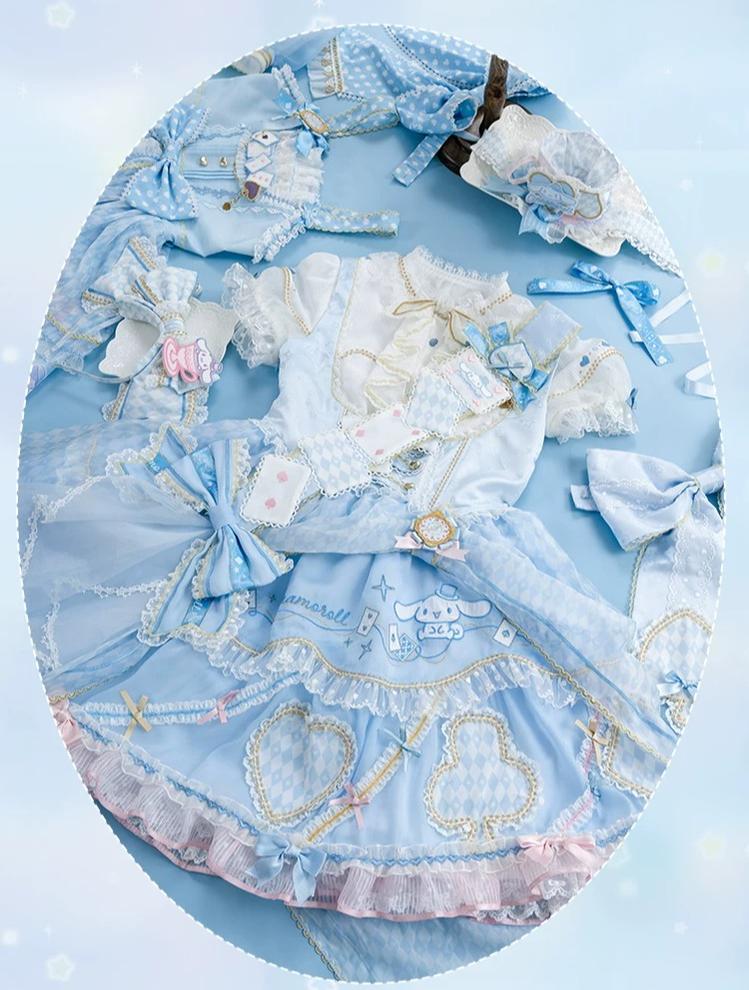Cinnamoroll Magician - IP Collaboration Sweet Lolita Dress Set, Cinnamoroll Prints 45993:871382
