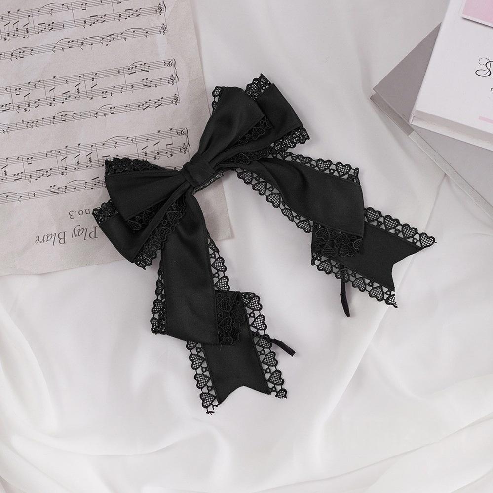 Sugar Time - Sweet Lolita Headdress, KC & Clip Options Black / KC