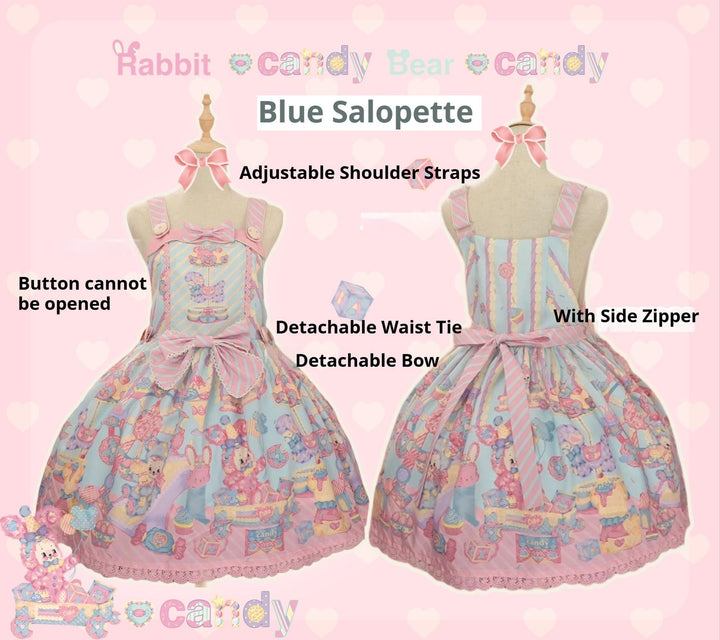 Star Fantasy~Rainbow Buffet Bunny~Candy-Like Kawaii Lolita Dress Suit with Plus Size Shirt 42807:757002