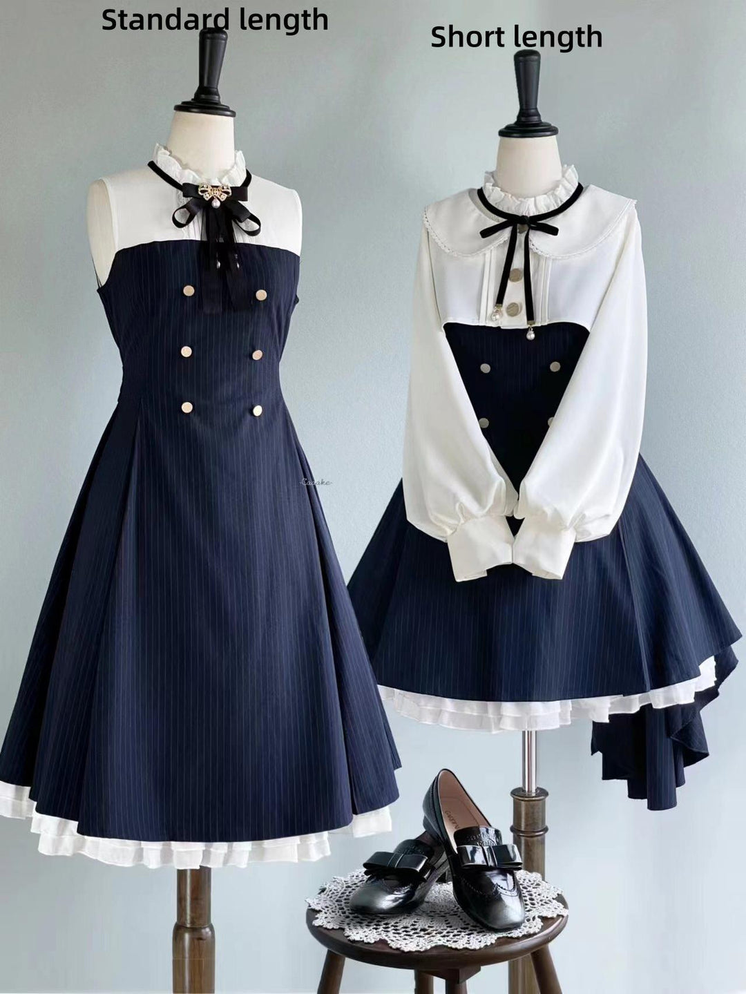 One Button~3.0 Star Astrologer~Classic Lolita JSK Stripe Eight-panel Lolita Skirt