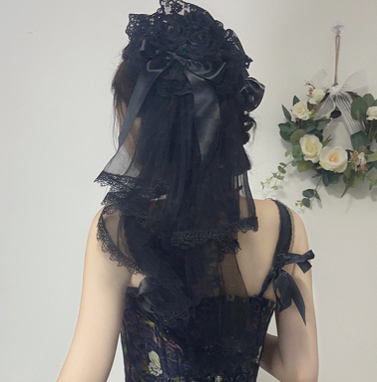 Sakurahime~Kawaii Lolita Daily Dress Set S veil 