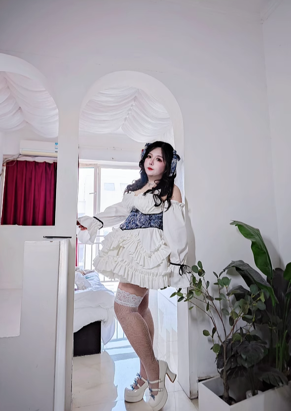 Rouroudream~Plus Size Lolita JSK Dress Set Corset Palace Lolita Princess Dress 36176:515382