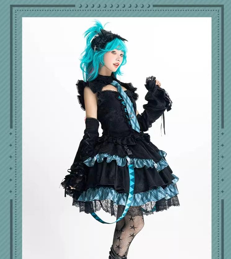 Confession Balloon~IP Collab Gothic Lolita Dress Set 38548:590042