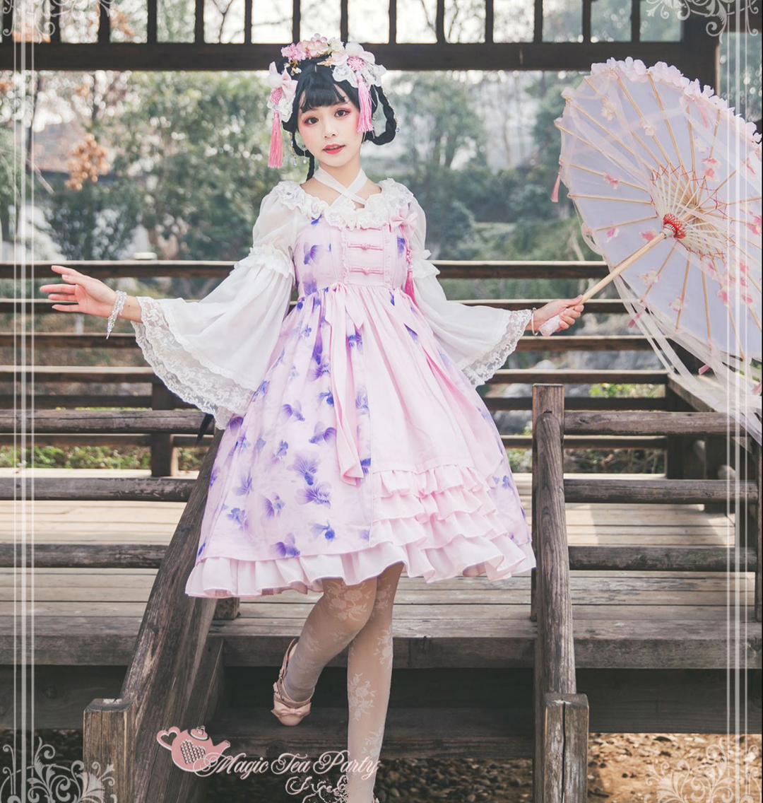 (BFM)Magic Tea Party~Fish Game Dream Chinese Style Lolita Dress Daily JSK