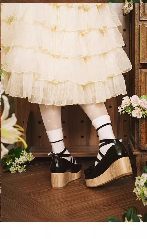 MODO~Old School Tata~Kawaii Lolita Hight Platform Shoes with Round Toe