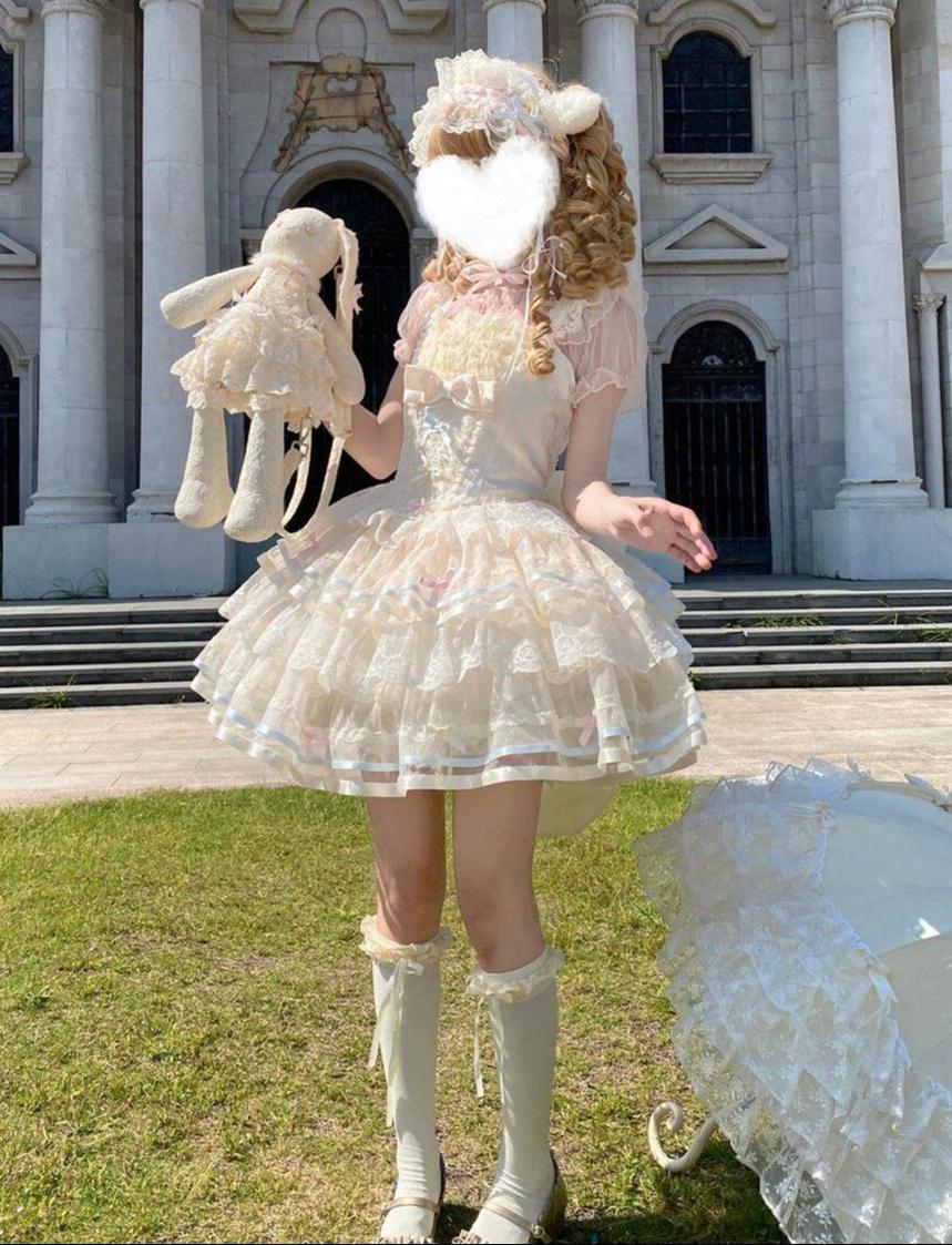 Butterfly Ballet - Sweet Lolita JSK Dress, Layered Tulle Hem