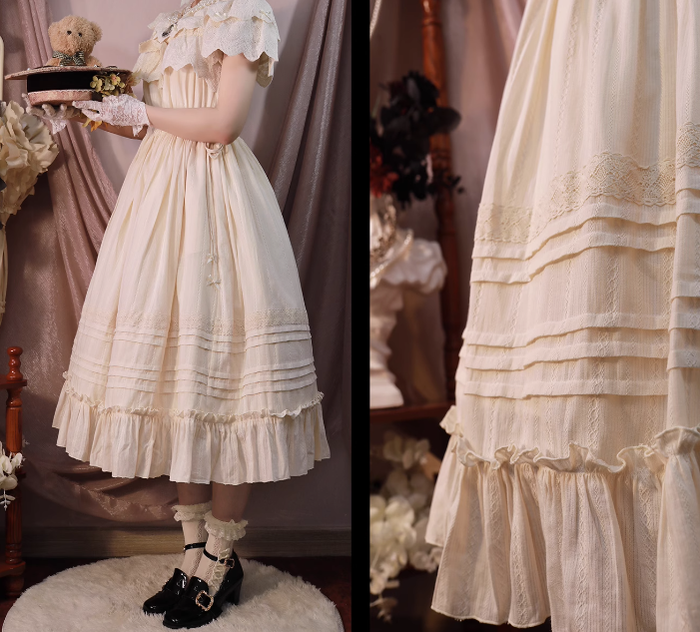 Little Dipper~Daily Lolita Solid Color Dress Set Multicolors   
