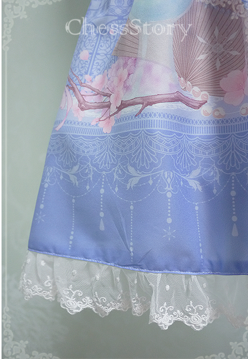 Chess Story~Peach blossom And Snow~Sweet Lolita JSK Multicolor   