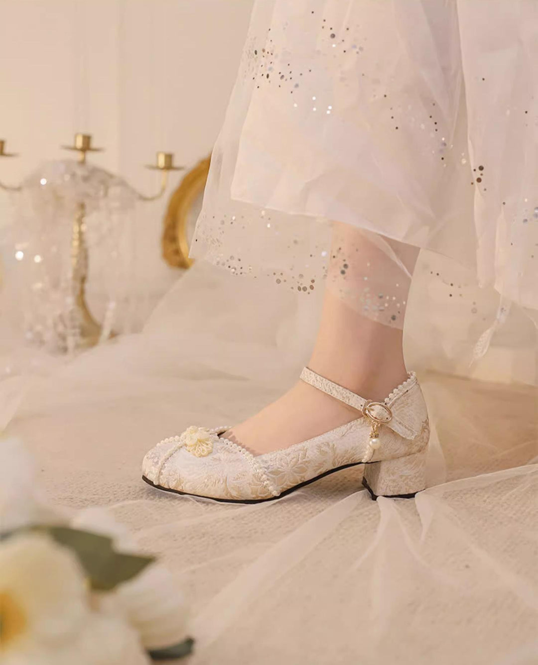 Yana~Huaiyu Yana~Chinese Style Han Lolita Shoes Lolita Chunky Heel Shoes   