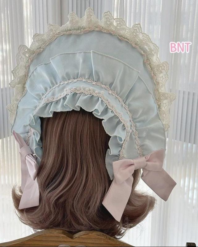 Mewroco~Sweet Lolita Accessory Set IP Collab BNT Hat Bow Trailing BNT Only F