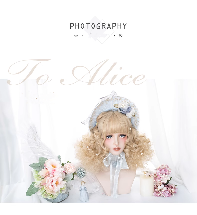 AliceGarden - To Alice - Daily Lolita Wigs Short Curly Sandy Blonde Wigs