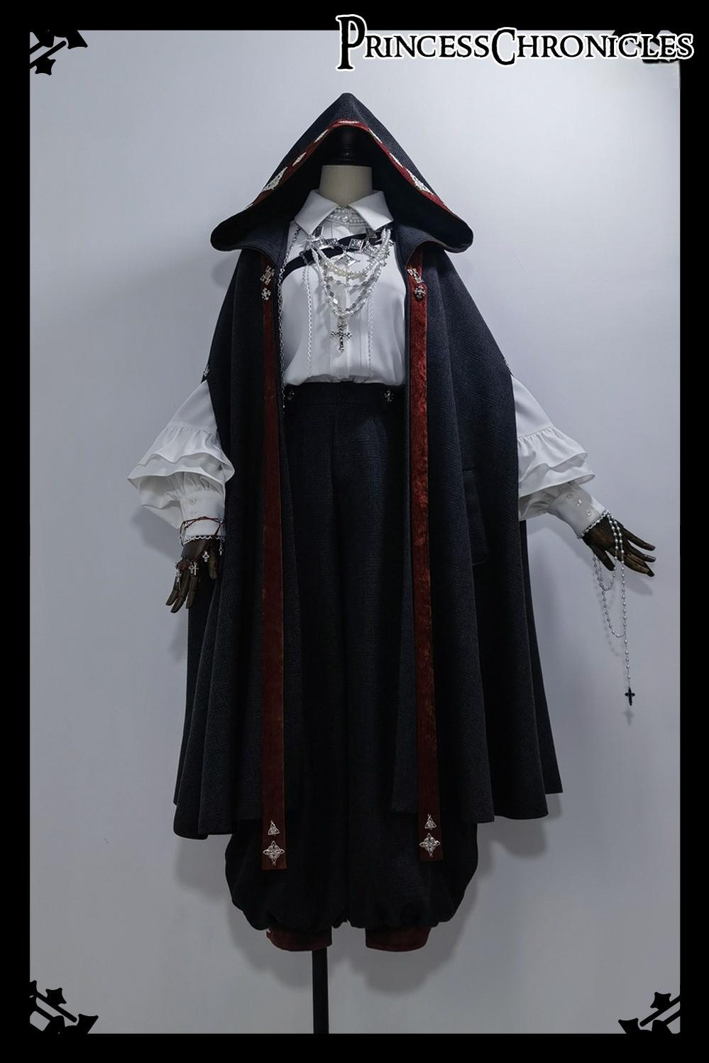 Princess Chronicles~Divine Covenant~Retro Ouji Lolita Pants Suit Male Lolita Long Cape 41968:720894