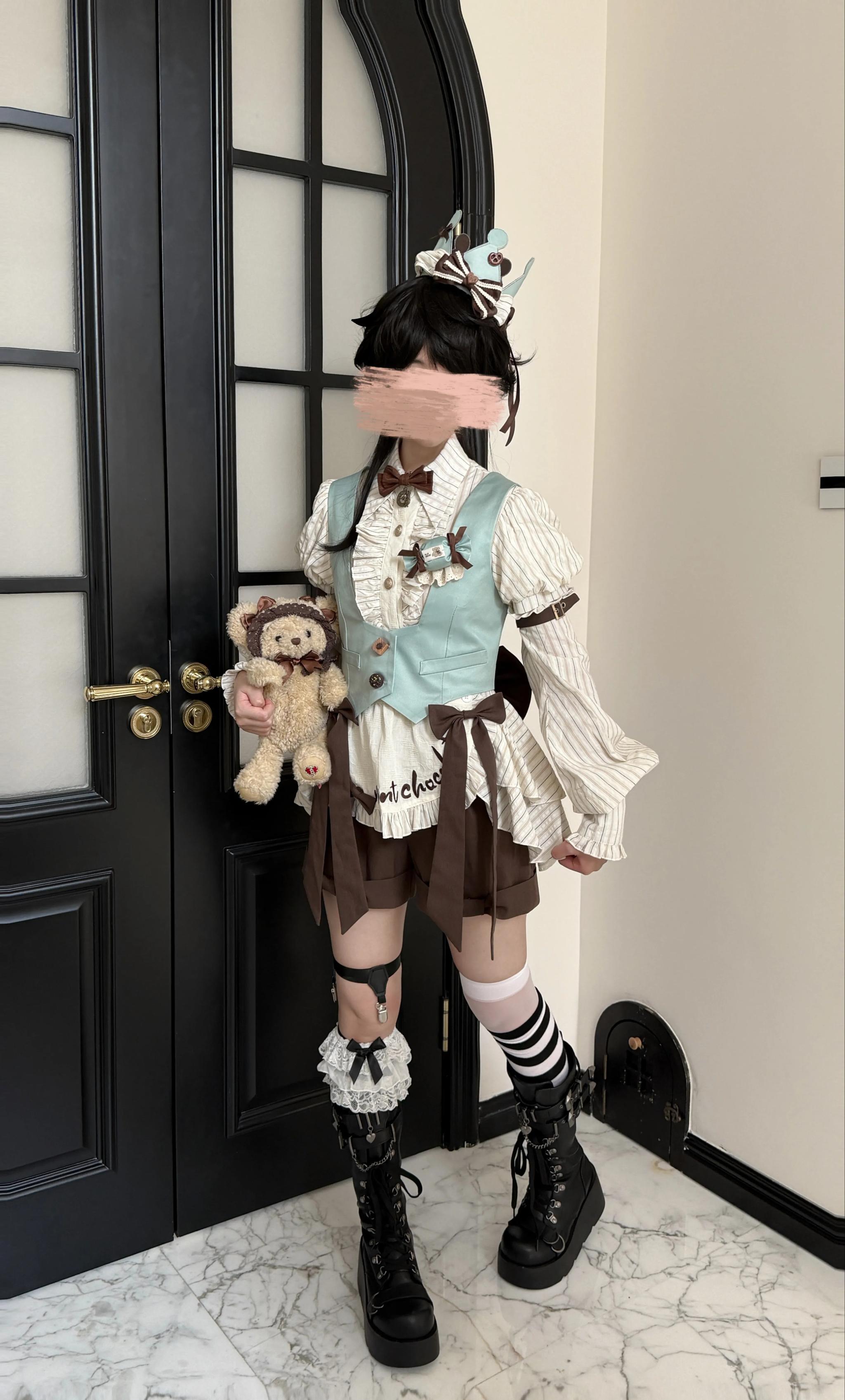 Dream Volley - Mint Chocolate Ouji Lolita Shorts or Skirt Set 45783:862370