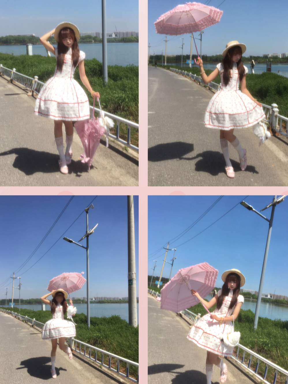 Polka Dot Birdcage - Old School Lolita Polka Dot OP Dress with Halter Neck