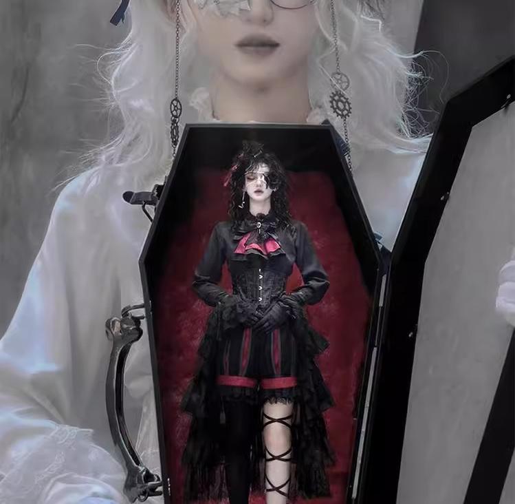 (BFM)CastleToo~Coffin of Pilgrimage~Ouji Lolita Shirt Pants Suit Medieval European Prince Suit   