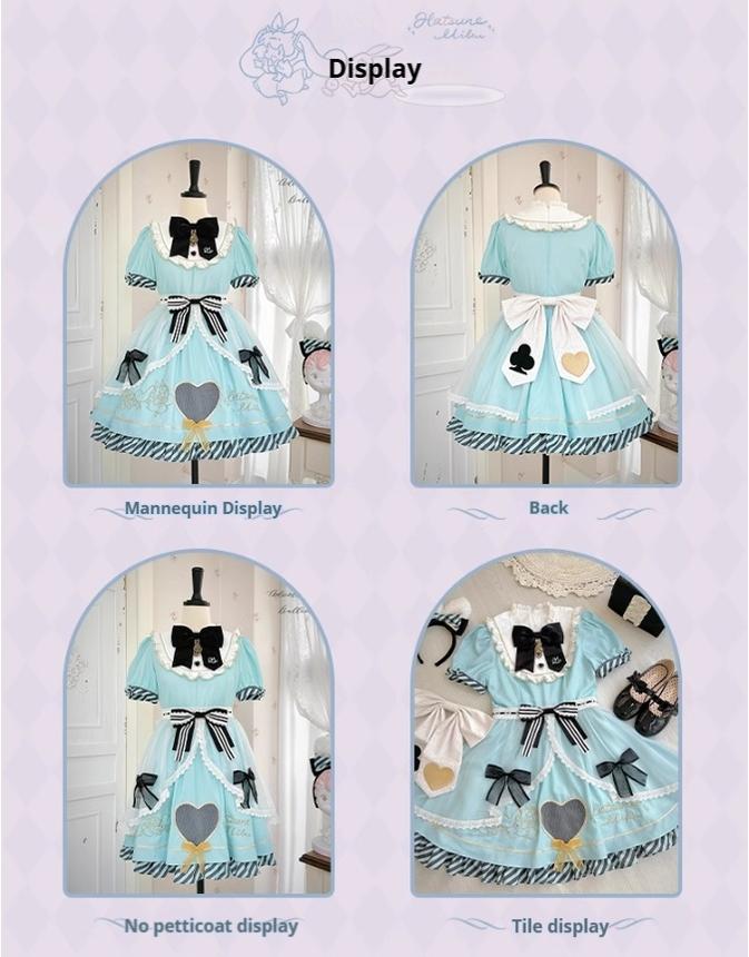 Confession Balloon~Alice in Wonderland~IP Collab Sweet Lolita OP Dress and KC