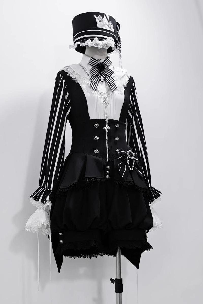 Princess Chronicles - Fancy Trick - Retro Ouji Lolita Black Shorts Dark-themed