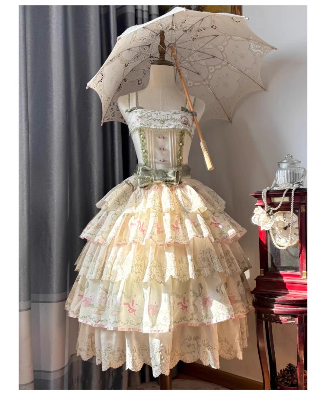 Mewroco~Daily Bunny~Classic Lolita JSK Dress with Bunny Prints