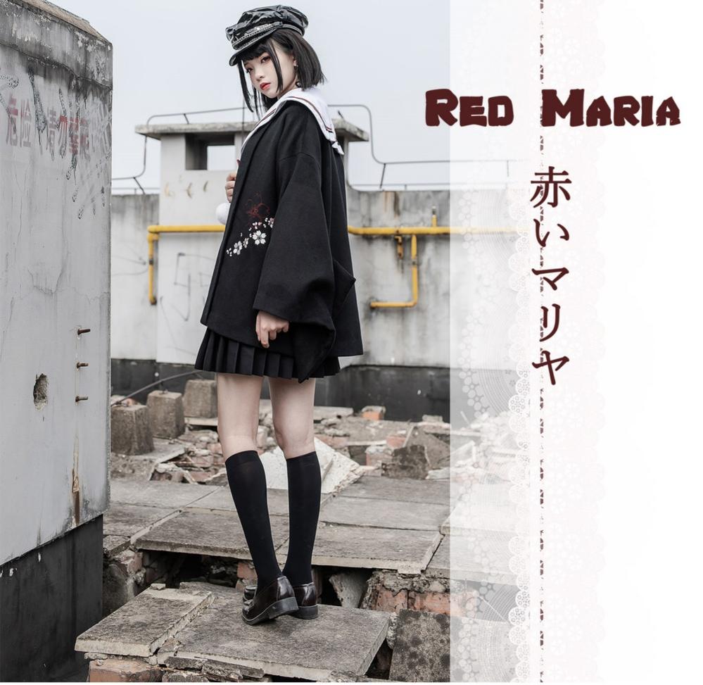 Red Maria~Wa Lolita Coat Red Embroidery Woolen Winter Coat 19690:580672