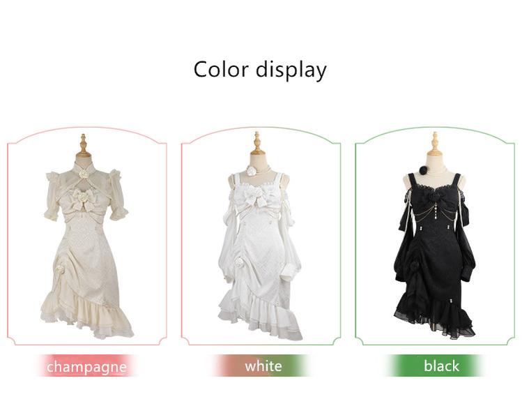 Melonshow - Chinese Style Lolita Dress - Camellia 2.0 Cheongsam Mermaid JSK