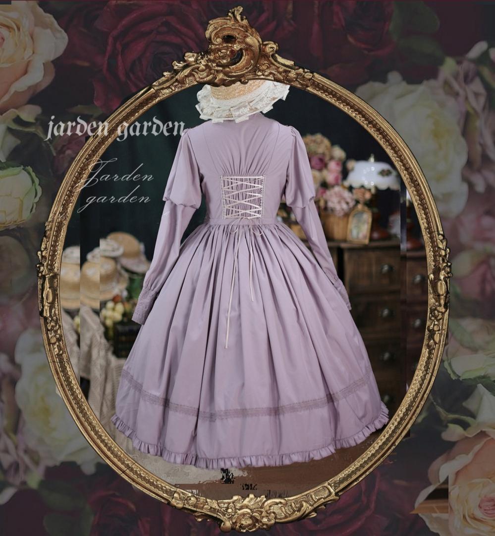 Tiny Garden - The Black Forest - Classic Lolita Stand Collar Dress OP