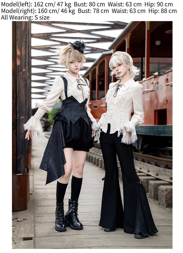 With PUJI~Hunter of Gold~Ouji Lolita Shorts/Pants Outfit Twins Set