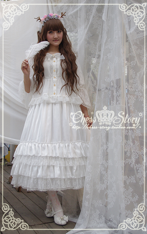 Chess Story~Le Printemps~Elegant Lolita Long Petticoat Half Dress   