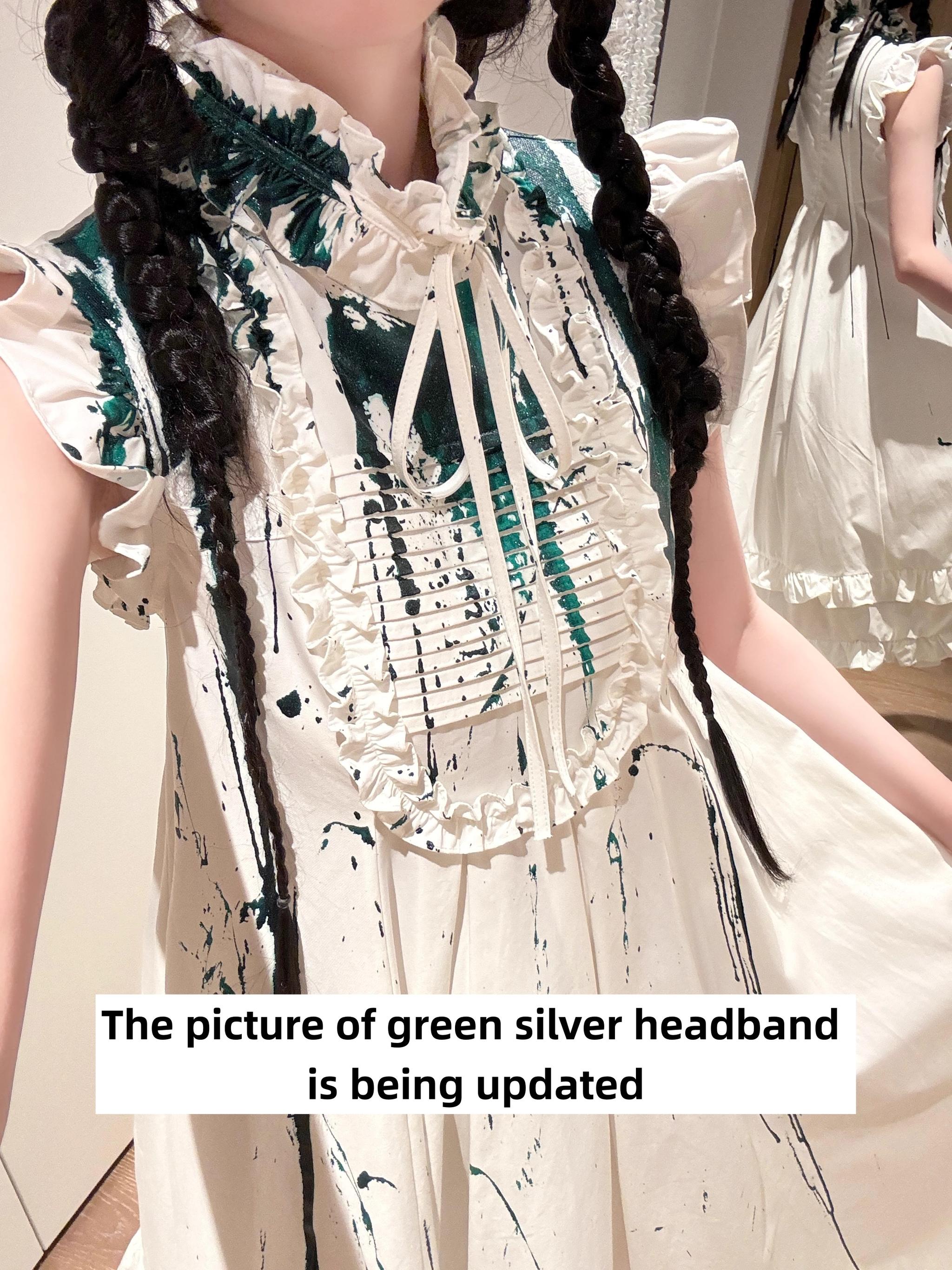 Flower Messenger - Dream & Slumber - Gothic Lolita Blood Print Dress, Detachable Sleeves (M) / 2XL L M S XL) 44356:805287