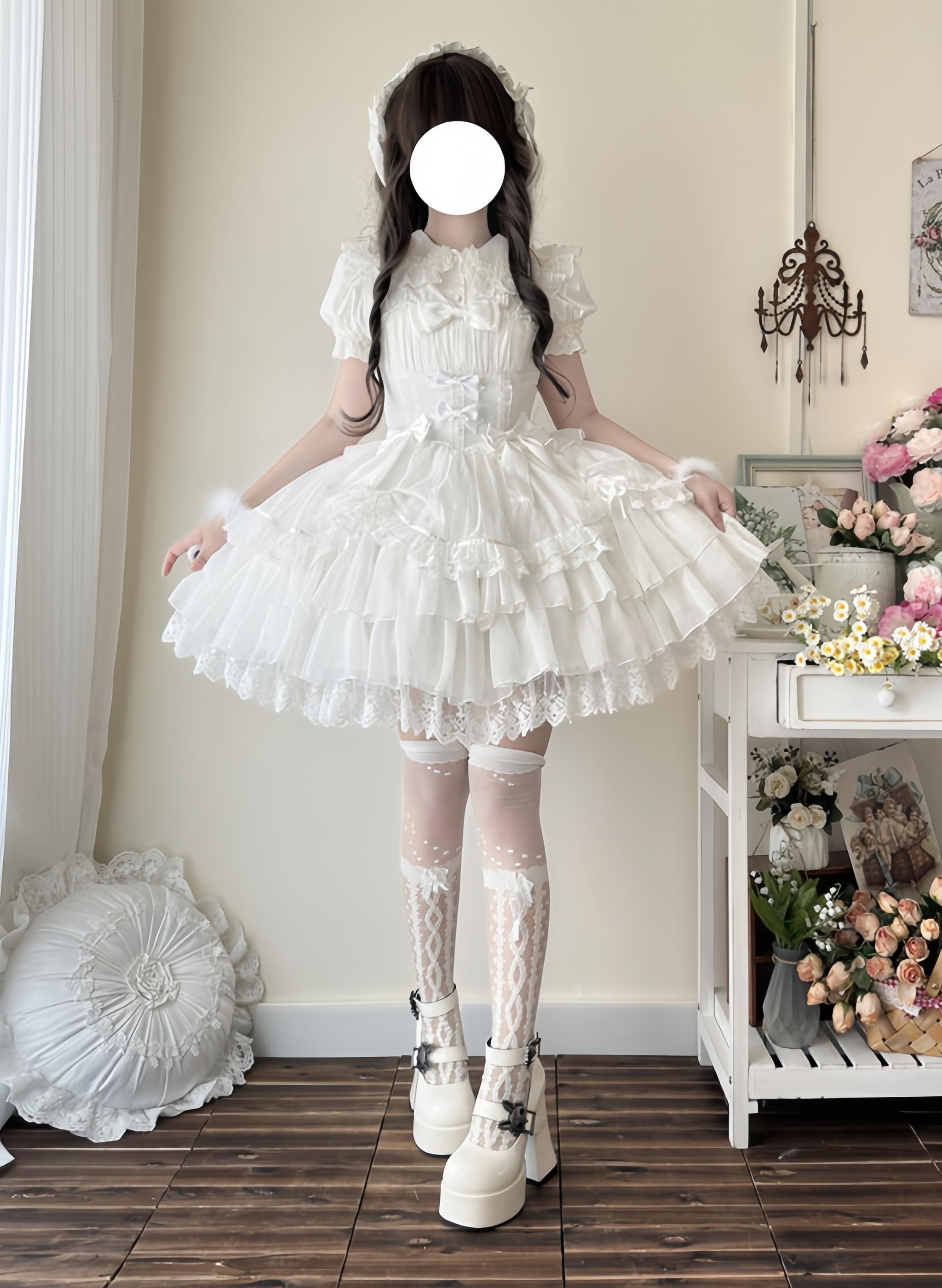 Love of Rebirth - Sweet Lolita JSK Dress, Tiered Hem 44864:826828