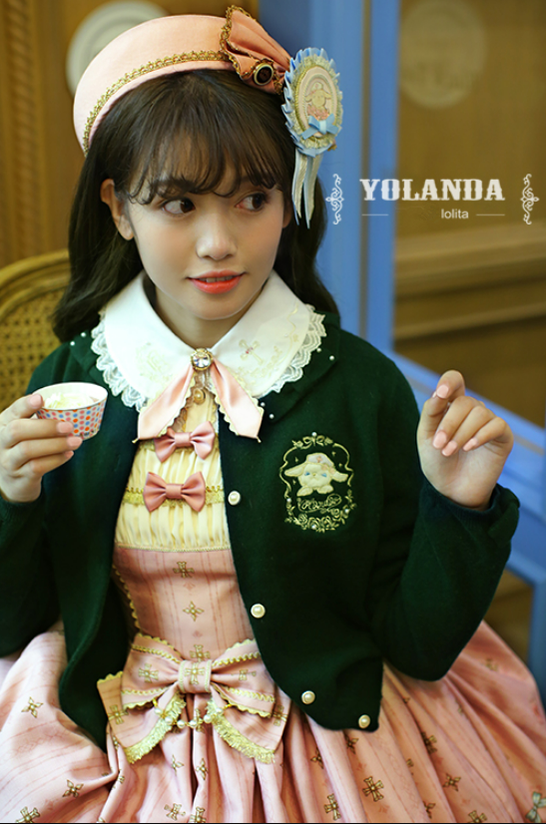 Youlanda~Benny Rabbit~Sweet Lolita Cardigan Academy Style Sweater