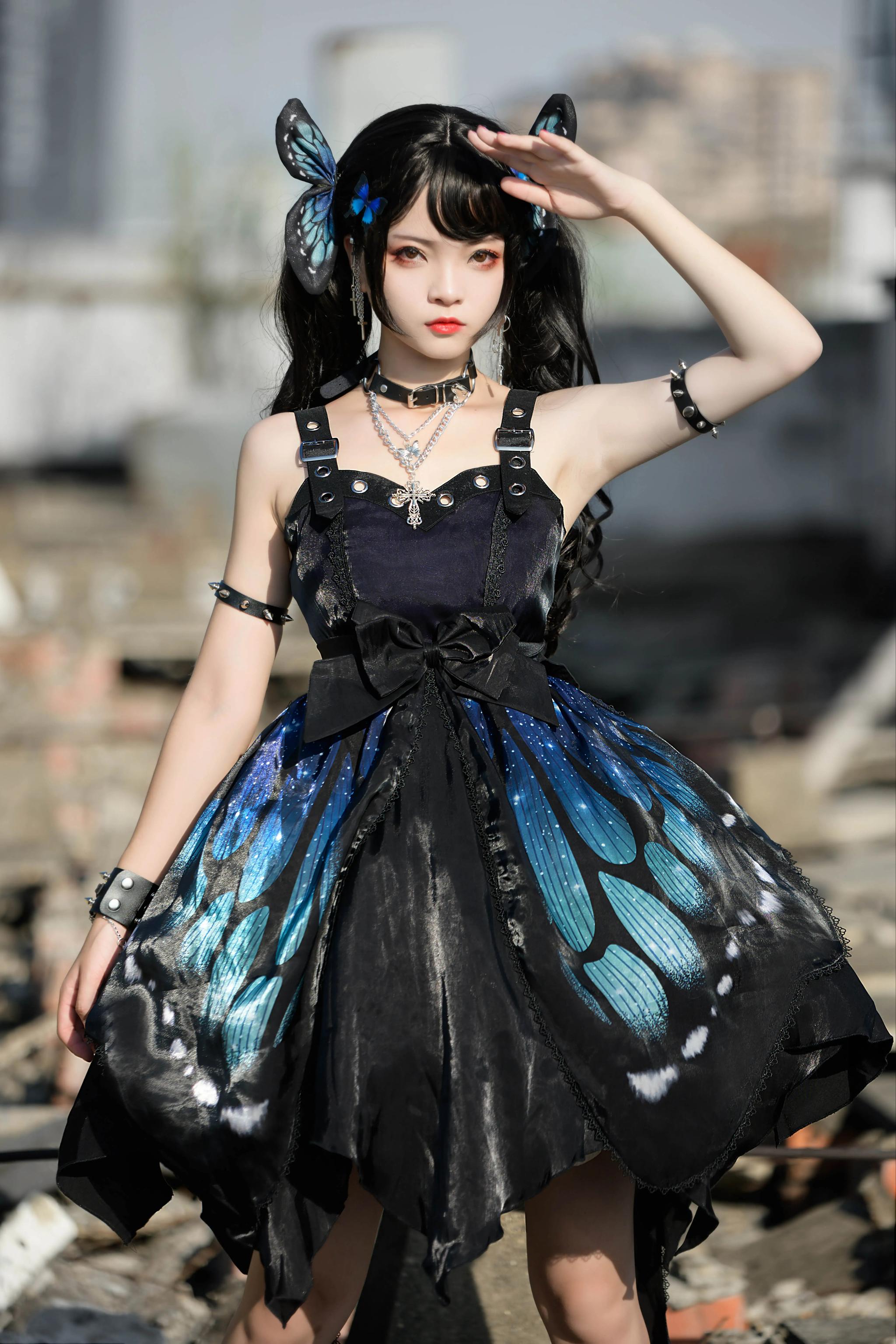 Butterfly Effect Normal Waist JSK Punk Dress – 42Lolita