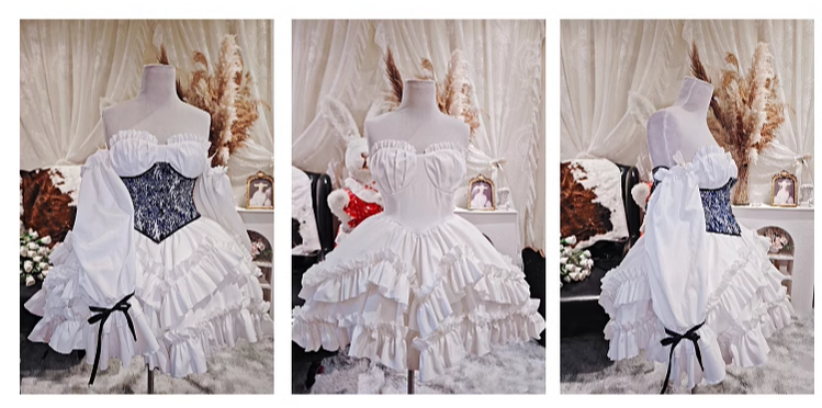 Rouroudream~Plus Size Lolita JSK Dress Set Corset Palace Lolita Princess Dress 36176:515370
