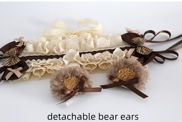 Xiaogui - Kawaii Lolita Headdress, Detachable Bear & Bunny Ears