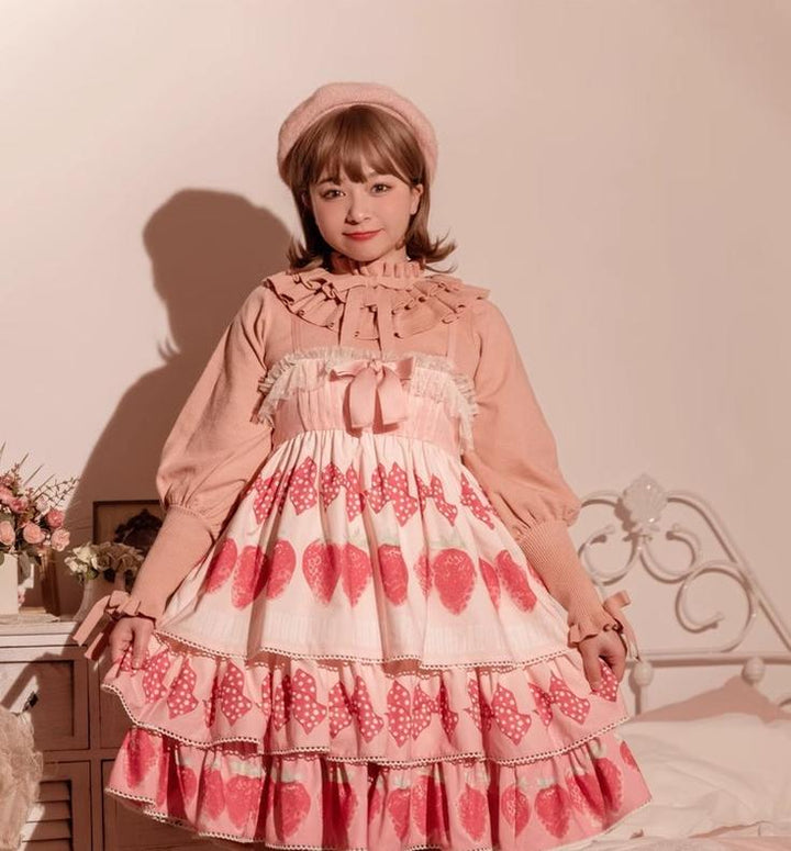 Miaoplus~Sweet Lolita Knit Sweater Long Sleeve Winter Lolita Top   