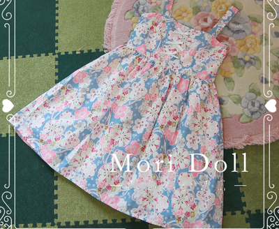 Mori Doll~Daily Lolita Colorful Patterns JSK Multicolors S blue Sakura Print 