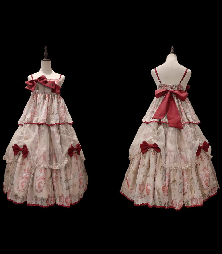 Babyblue~Strawberry Box~Sweet Lolita JSK With Strawberry Print (L M S XL) 42972:760742