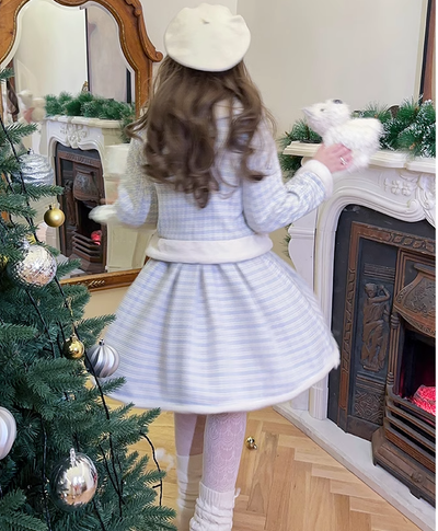 Hard Candy~Plus Size Lolita Dress Plaid Print Lolita Coat Set   